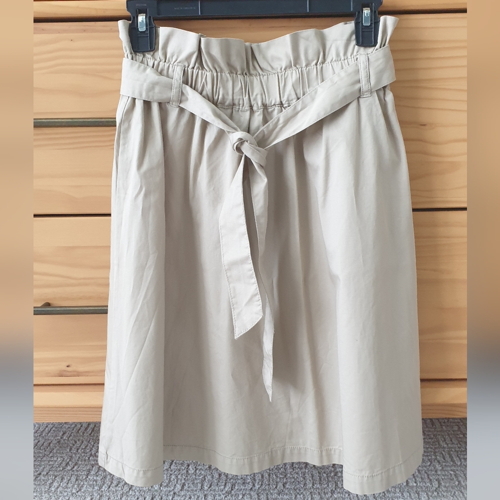 VILA Women's Cream Midi Skirt Size XS Cotton